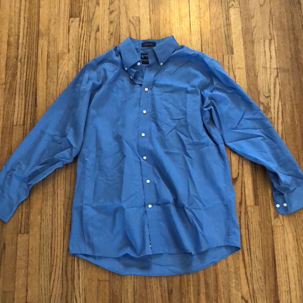 Men’s blue button down shirt